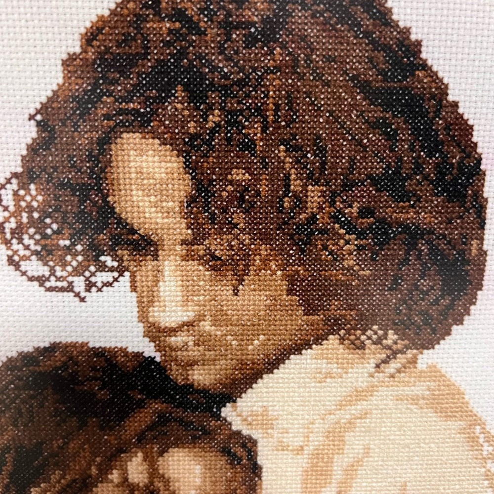 Cross Stitch Finished Couple Lovers Framed Art 18x15.5 Romance Love Needlepoint - Picture 3 of 8